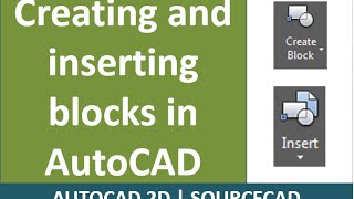 How to make and insert Blocks in AutoCAD [upl. by Mitch]