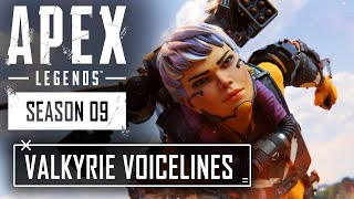 NEW VALKYRIE Voicelines in Apex Legends Season 9 [upl. by Trofmoc]