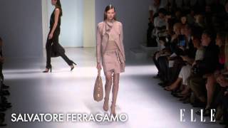 Salvatore Ferragamo 2013 SS Runway Show Milan Fashion Week ELLE TV [upl. by Dodi]