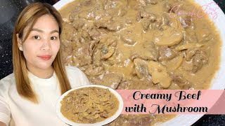 CREAMY BEEF WITH MUSHROOM RECIPE  Easy to Follow Recipe  Connh Cruz [upl. by Cogswell]