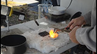 Refining 26 grams of dirty gold powder recovered from electronic waste Part 2 [upl. by Kare]