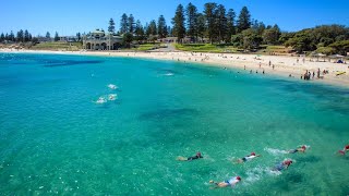 Thousands take part in Rottnest swim [upl. by Rickart558]