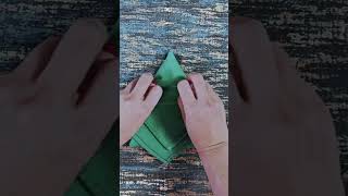 Easy Christmas Tree Napkin Fold for Your Holiday Table [upl. by Ramedlav]