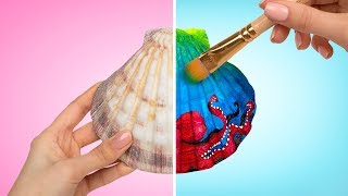 Comment Faire De Merveilleux Coquillages Décorés 🐚🎨 [upl. by Cardon698]