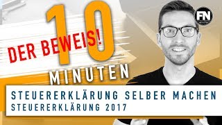 BEWEIS In 10 Minuten Steuererklärung selber machen  Elster ausfüllen Steuererklärung [upl. by Joses19]