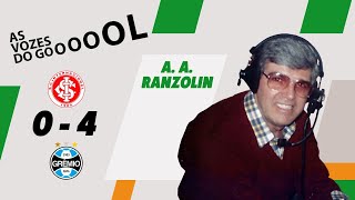 Inter 0 x 4 Grêmio 1977  Armindo Antônio Ranzolin  GreNal do uniforme vermelho [upl. by Ataynek922]