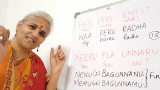 Part  1 Learn to speak Telugu  conversation basics  1 RWM [upl. by Loring]