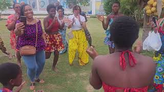 Drumming amp Dancing at African Ancestral Wall NingoPrampram  Ghana July 2024 Roots amp Culture Tour [upl. by Gorski371]