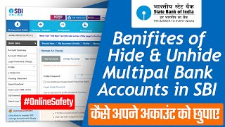 How to hide amp unhide account sbi  Unhide and Fix SBI account not mapped problem [upl. by Roux812]