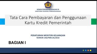 Kartu Kredit Pemerintah Bagian 1 [upl. by Ramos413]