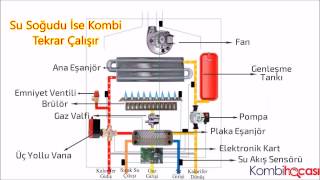 Kombi Çalışma Sistemi ve Kombi Parçaları  Eğitim [upl. by Nehgem918]