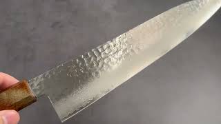 Sakai Takayuki Seiren VG10 Gyuto DamascusTsuchime 240mm [upl. by Katuscha244]