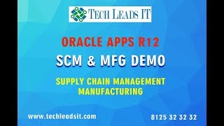 ORACLE Apps R12 SCM amp MFG Training Course Demo Supply Chain Management Oracle SCM Functional [upl. by Nueormahc]