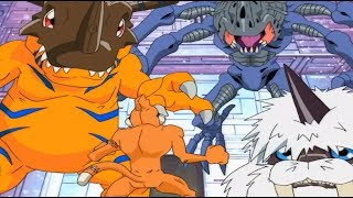 Digimon Adventure  Etemon vs Greymon and Kabuterimon and Birdramon and Ikkakumon ENG SUB [upl. by Marsha]