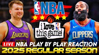 🔴LAKERS vs LA CLIPPERS │ 2025 NBA Basketball Game PlayByPlay Reaction amp Scoreboard [upl. by Attenohs296]