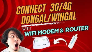 How to connect USB donglewingle with WiFi modem or router [upl. by Hselin797]