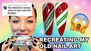 Recreating My Old Nail Art  Gel Nail Tutorial [upl. by Yllitnahc]