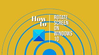 How to rotate Screen on Windows 10 [upl. by Nujra]