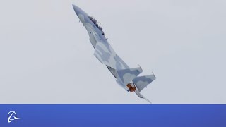 Boeing F15 Farnborough Airshow Flying Display [upl. by Gladys276]