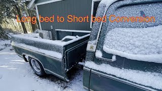 Chevy C10 Square Body Budget Build part 5 Long bed to Short bed Conversion [upl. by Anirb992]