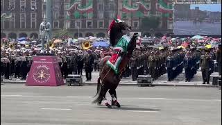 Caballo de la Asociación Nacional de Charros en el desfile militar del 16 de Septiembre 2023 México [upl. by Nesyaj]