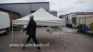 Opzetten ultimate easy up partytent Buitenkadonl [upl. by Eelatan7]