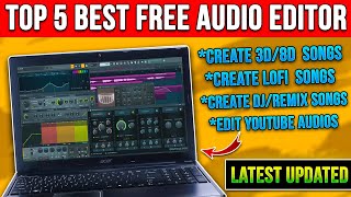 Top 5 Best Free Audio Editing Software for PCLaptop 2025  Beginner to Advanced⚡Latest Updated🤯 [upl. by Liza]