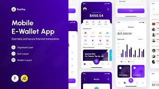 Design EWallet App in Figma  UI Speed Design  Week  13 [upl. by Rawde]