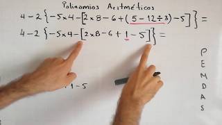 Signos de agrupación  Operaciones combinadas  Polinomios Aritméticos [upl. by Bamford]