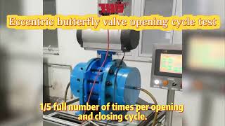 Eccentric butterfly valve opening cycle test1 [upl. by Prue368]