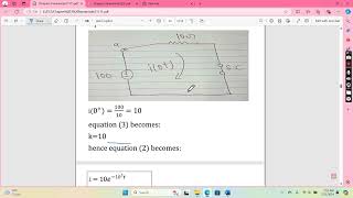 Transient analysis numerical by direct solution or classicalECM and Electric Circuit Theory part4 [upl. by Kir]