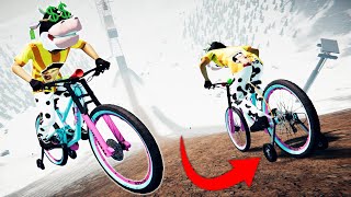 I WENT BIKING WITH TRAINING WHEELS Descenders [upl. by Sivar162]