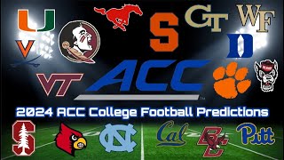 2024 ACC College Football Predictions [upl. by Akers992]