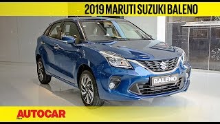 2019 Maruti Suzuki Baleno facelift  First Look amp Walkaround  Autocar India [upl. by Aikcir]