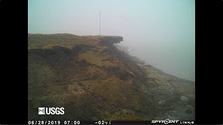 Timelapse video of bluff erosion on Barter Island Alaska [upl. by Charity]