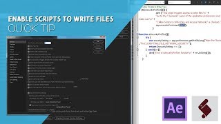 ExtendScript QuickTip  Enable Scripts to Write Files [upl. by Tnomyar977]