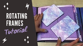 Scrapbook Page Rotating Frames  Tutorial  Scrapbooking Ideas  Pop Up Photo Album Moon [upl. by Itsur394]