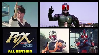 KAMEN RIDER BLACK RX 仮面ライダーブラックRX 変身  ALL HENSHIN COMPILATIONS  HD QUALITY [upl. by Atteiluj499]