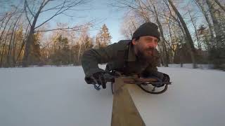 Wicked fast sled ride on vintage Flexible Flyer [upl. by Jerrine]