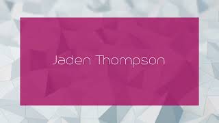 Jaden Thompson  appearance [upl. by Vanna]