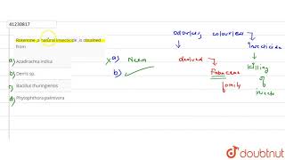 Rotenone a natural insecticide is obtained from [upl. by Mindi]