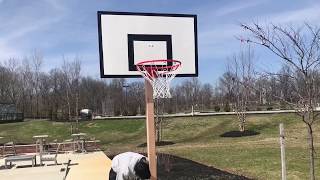 How to make a Homemade Basketball Hoop from scratch [upl. by Anawahs]