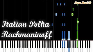 Rachmaninoff  Italian Polka Arr Gryaznov Piano Tutorial [upl. by Lapointe937]