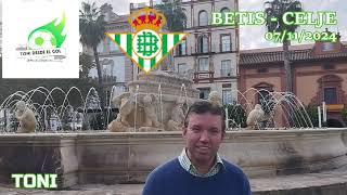 BETIS 2  1 CELJE  TONI DESDE EL GOL  CRÓNICAS DEPORTIVAS  CONFERENCE LEAGUE [upl. by Najram171]