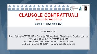 Le clausole contrattuali  secondo incontro [upl. by Veator]