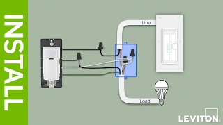 How to Install the DOS02 DVS02 DOS05 DVS05 Leviton Decora Motion sensors [upl. by Frankhouse]