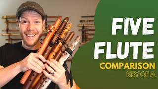 Five Flute Comparison  5 Different Materials  Flute Review [upl. by Nirb]