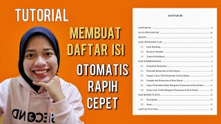 CARA MEMBUAT DAFTAR ISI SECARA OTOMATIS [upl. by Donnelly]