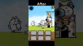 Battle cats beforeafter subscribe gaming battlecats [upl. by Idak]