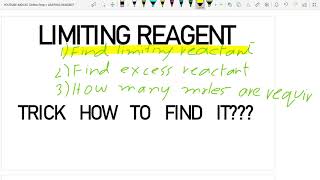 LIMITING REACTANT TRICK  STOICHIOMETRY PROBLEMS  MDCAT CHEMISTRY  MDCAT ONLINE PREP [upl. by Odicalp]